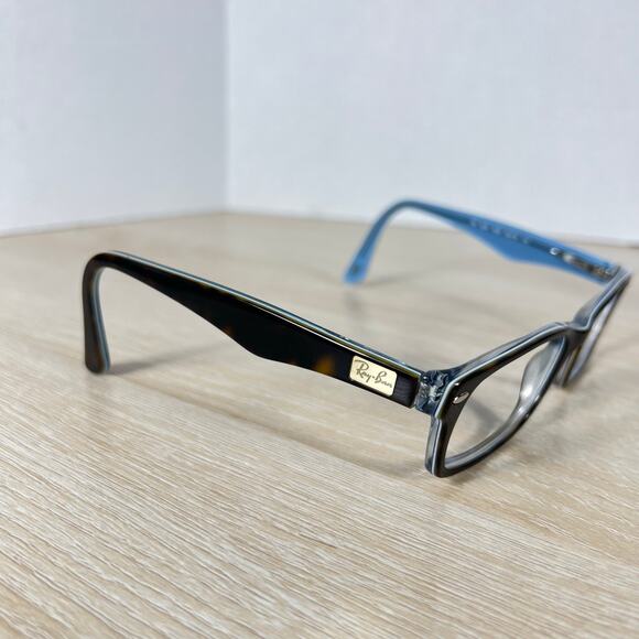 Ray-Ban RB5206 5023 Tortoise Blue Rectangle Eyeglasses 52-18-140 FRAMES ONLY